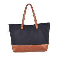 High quality canvas tote bag leather handles,plain canvas tote bag leather handle